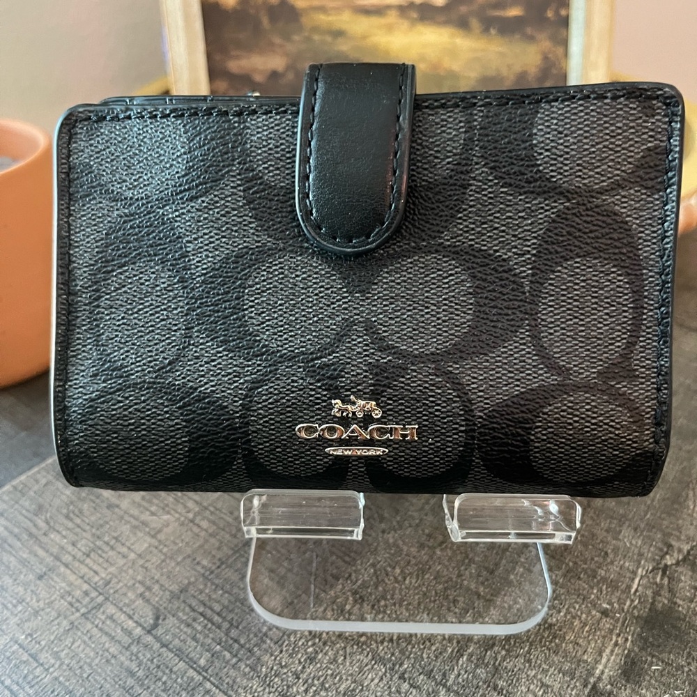 Coach Signature Black Wallet